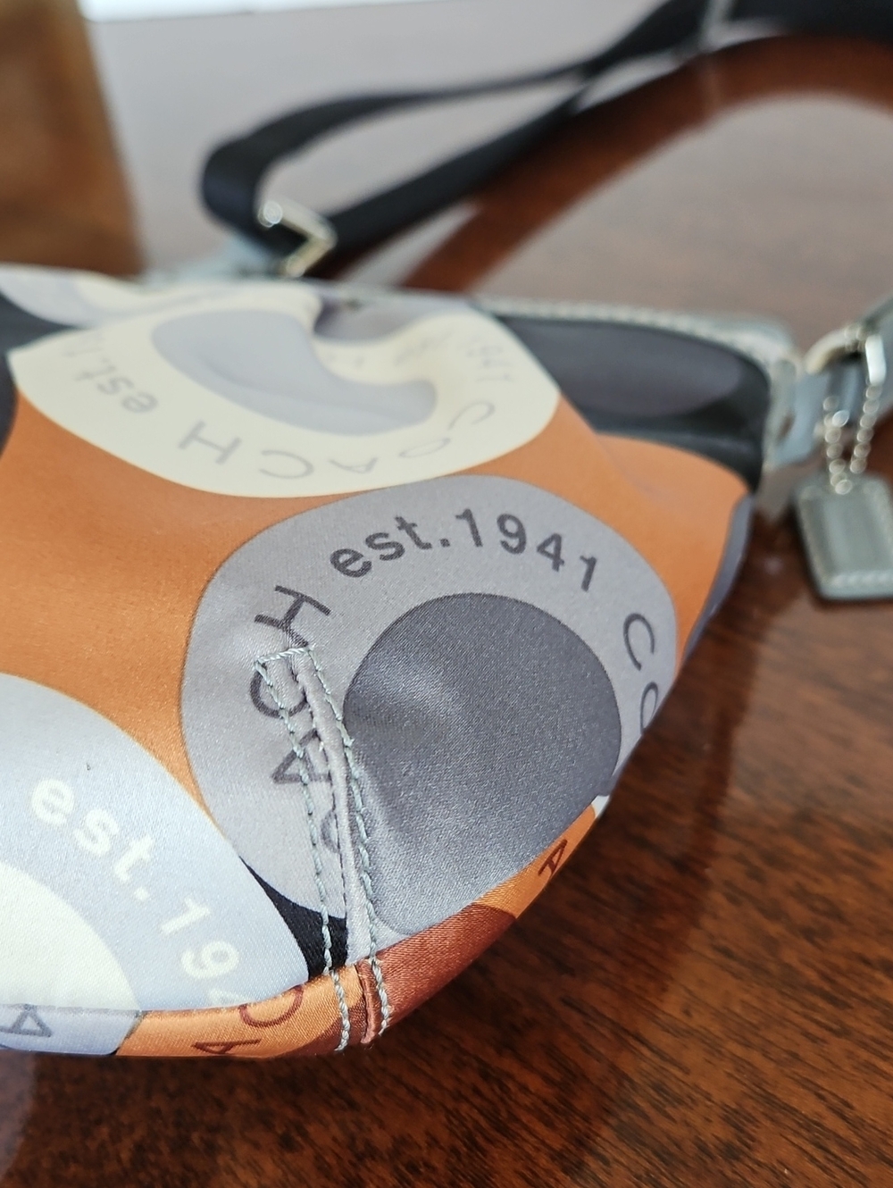 🧡 BIG SALE Coach "Est. 1941" Signature Circular Logo Crossbody Never Used - Picture 8 of 16